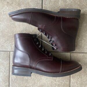 THURSDAY BOOT Captain Brown Leather Cap Toe Boots SZ 9